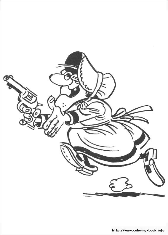 Lucky Luke coloring picture